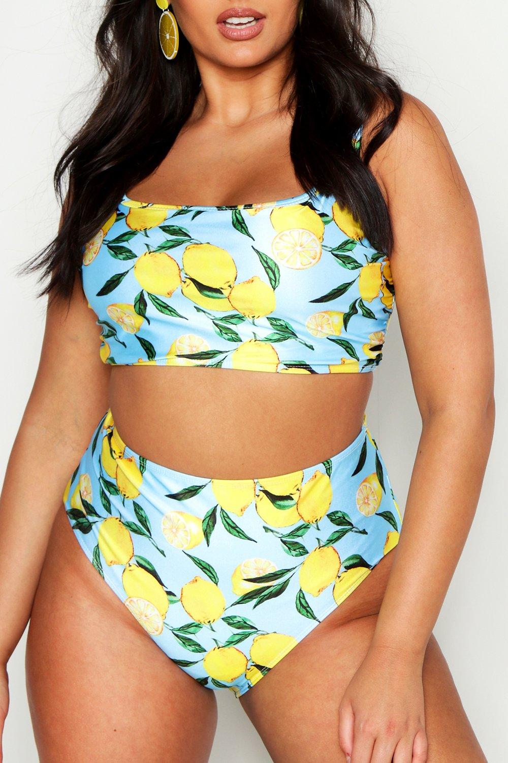 High waisted 2025 lemon bikini